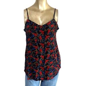 Gap Women Medium Floral Strappy Top Boho Adjustable Lightweight